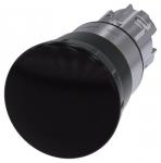 Paddetrykknap 22 mm rund metal skinnede sort 40 mm positive låsende