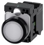 Lystrykknap hvid trykknap flad med holder 1 no led modul med integreret led 24 v ac/dc fjeder