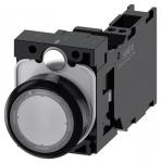 Lystrykknap klar trykknap flad med holder 1 no+1 nc led modul med integreret led 24 v ac/dc fjeder