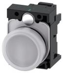 Indikatorlampe hvid linse glat med holder led modul med integreret led 24 v ac/dc fjeder