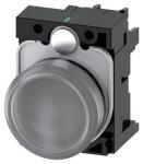 Indikatorlampe klar linse glat med holder led modul med integreret led 24 v ac/dc skrue