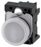 Indikatorlampe hvid linse glat med holder led modul med integreret led 110 v ac skrue