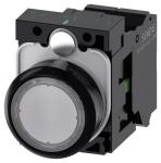Lystrykknap klar trykknap flad med holder 1 no led modul med integreret led 230 v ac fjeder