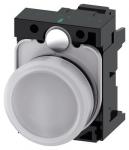 Indikatorlampe hvid linse glat med holder led modul med integreret led 230 v ac fjeder