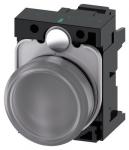Indikatorlampe klar linse glat med holder led modul med integreret led 230 v ac fjeder