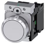 Trykknap 22 mm rund metal skinnede hvid trykknap flad 1 no skrue