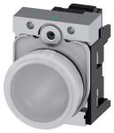 Indikatorlampe hvid linse glat med holder led modul med integreret led 24 v ac/dc fjeder