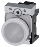 Indikatorlampe hvid linse glat med holder led modul med integreret led 230 v ac fjeder