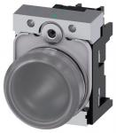 Indikatorlampe klar linse glat med holder led modul med integreret led 230 v ac skrue