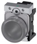 Indikatorlampe klar linse glat med holder led modul med integreret led 230 v ac fjeder
