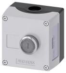 Kapsling 1 kontrol punkt a = lystrykknap klar metal 1 no led 24 v fjeder bund motage support label: i 1xm20