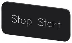 Mærkningsplade til label holder label str.12.5x27mm sort label hvid font inskription: off on