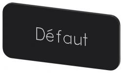 Mærkningsplade til label holder label str.12.5x27 mm sort label hvid font inskription: defaut