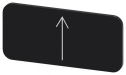 Mærkningsplade til label holder label str.12.5x27mm sort label hvid font grafisk symbol: