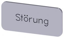 Mærkningsplade til label holder label str.12.5x27mm sølv label sort font inskription: fault 3su1900-0ac81-0aq0