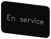 Mærkningsplade til label holder label str.17.5 x 27 mm sort label hvid font inskription: en service