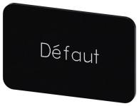 Mærkningsplade til label holder label str.17.5 x 27 mm sort label hvid font inskription: defaut