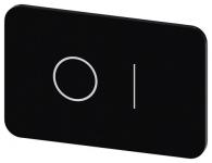 Mærkningsplade til label holder label str.17.5 x 27 mm sort label hvid font grafisk symbol: o i