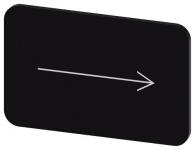 Mærkningsplade til label holder label str.17.5 x 27 mm sort label hvid font grafisk symbol: pil peger mod højre