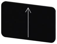 Mærkningsplade til label holder label str.17.5 x 27 mm sort label hvid font grafisk symbol: pil peger op