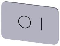 Mærkningsplade til label holder label str.17.5 x 27 mm sølv label sort font grafisk symbol: o i