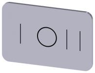 Mærkningsplade til label holder label str.17.5 x 27 mm sølv label sort font grafisk symbol: i o ii