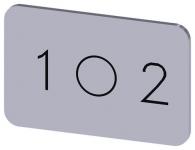 Mærkningsplade til label holder label str.17.5 x 27 mm sølv label sort font grafisk symbol: 1 o 2