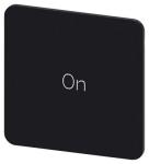 Mærkningsplade til label holder label str. 27x27 mm sort label hvid font inskription: on 3su1900-0ae16-0dj0