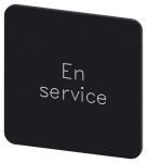 Mærkningsplade til label holder label str. 27x27 mm sort label hvid font inskription: en service