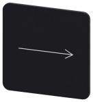Mærkningsplade til label holder label str. 27x27 mm sort label hvid font grafisk symbol: pil peger mod højre
