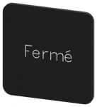 Mærkningsplade til limning på hus label str. 22x22 mm sort label hvid font inskription: ferme
