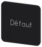 Mærkningsplade til limning på hus label str. 22x22 mm sort label hvid font inskription: defaut