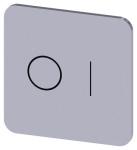 Mærkningsplade til limning på hus label str. 22x22mm sølv label sort font grafisk symbol: o i