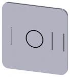 Mærkningsplade til limning på hus label str. 22x22mm sølv label sort font grafisk symbol: i o ii