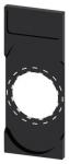Label holder 22mm for dobbelt trykknap flad sort for labeling plade 12.5 mm x 27 mm