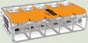Se Wago Samlemuffe 5x0,5-6 mm ² transparent, serie 221 hos Elvvs.dk