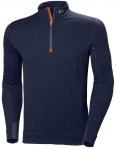 Hh workwear lifa merino uld undertrøje med lange ærmer og zip 75107 navy 2xl