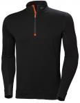 Hh workwear lifa merino uld undertrøje med lange ærmer og zip 75107 sort 2xl
