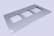 Frontafdækning 600x400 3 stk. vandrette mccb midt cps25