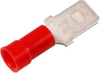 Isol. spadestik A1507H, 0,5-1,5mm2, 6,3x0,8, Rød - I poser a 15 stk.