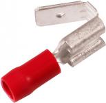 Isol. spademuffe m/afgr. A1507FLSH, 0,5-1,5mm2, 6,3x0,8, Rød - I poser a 10 stk.