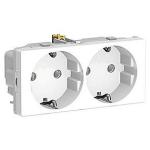 hvid - modul 0 2 jord med stikkontakt schuko fuga lk