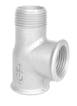 Tee galvaniseret, muffe/muffe/nippel, 1"