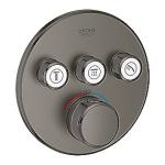 GROHE Grohtherm SmartControl termostatarmatur 3SC til indbygning, 3 ventiler. Børstet Hard Graphite