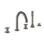 90 2 1 overdel graphite hard brstet brus kar- 5-huls brusearmatur new atrio grohe