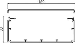 60x150mm perlehvid lf60150 kabelkanal