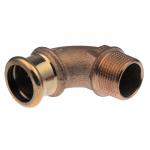 Vinkel vsh 90° muffe/nippel 15 mm x 1/2 cu