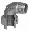 Vinkelunion galvaniseret flad muffe/nippel 1/2