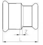Vsh reduktion muffe/muffe 28x22 mm fz
