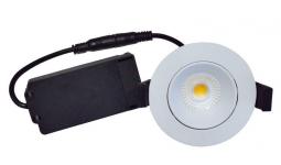 Nordtronic - Velia Low Profile LED 5W 4000K (340 lumen) Cri>95, ø85mm, mat hvid